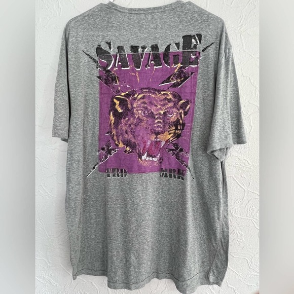 Buffalo David Bitton Mens TARTIA Savage Graphic Lion T-Shirt Size XXL MSRP $39 - Picture 1 of 7